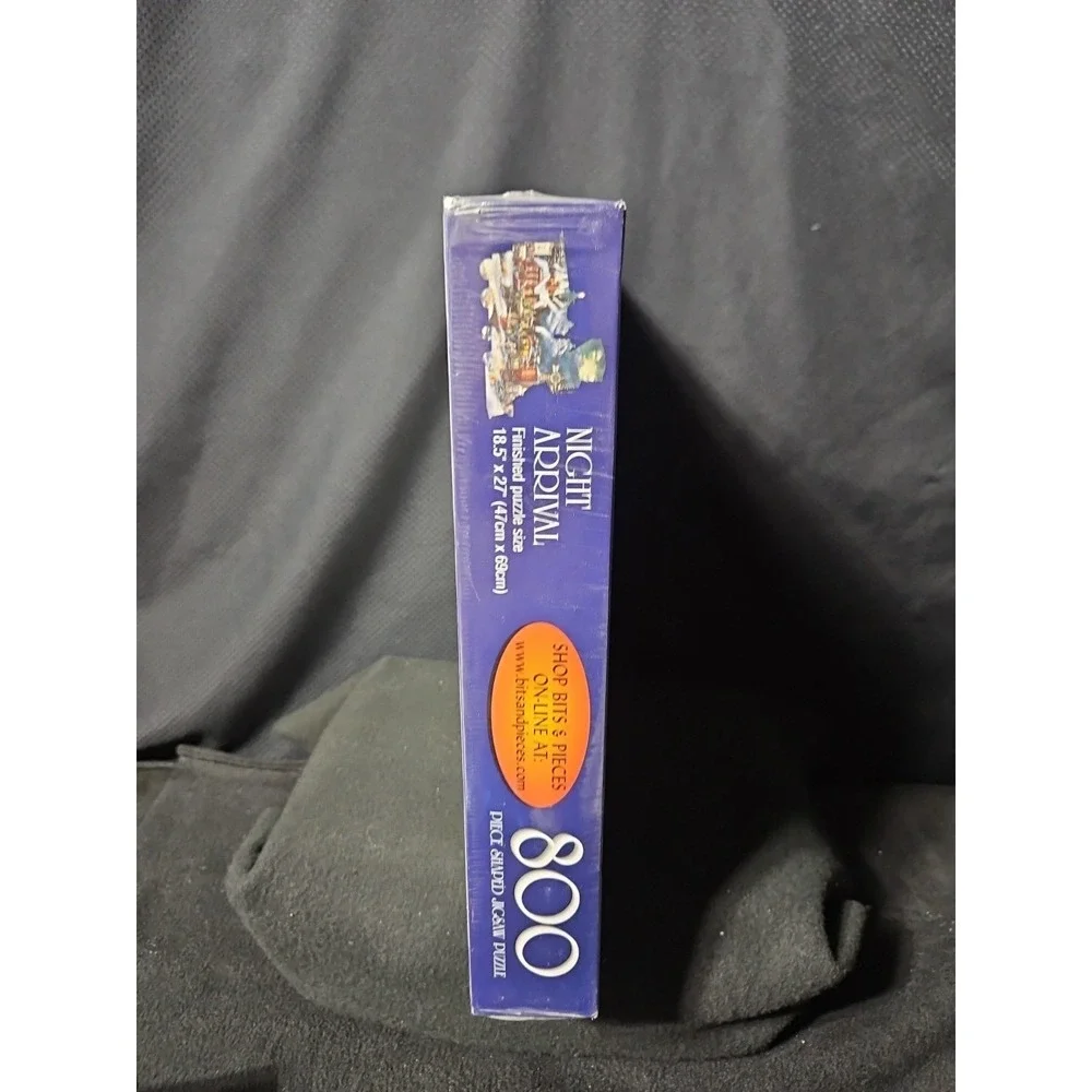 NIGHT ARRIVAL 800 Piece Train Shaped Jigsaw Puzzle Bits &‎ Pieces Factory Sealed
